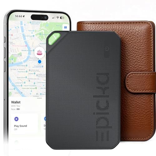 The Epicka Wallet tracking card with a wallet and a smartphone.