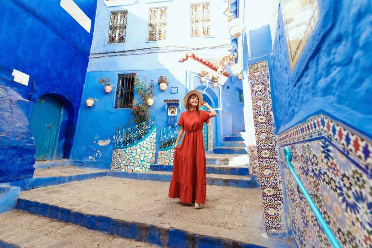 A woman tourist in Morocco