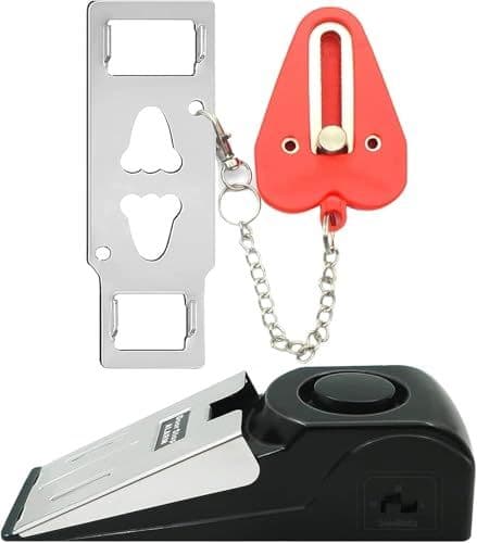 HNHMT Portable Door Lock & Door Stop Alarm Set